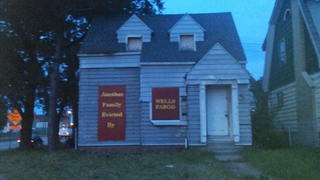 This Detroit House's Sign Blames Wells Fargo For Family's Eviction